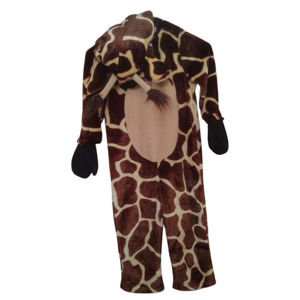 Giraffe Costume Kids Size Small Halloween Body Head Pieces Brown Spotted Warm